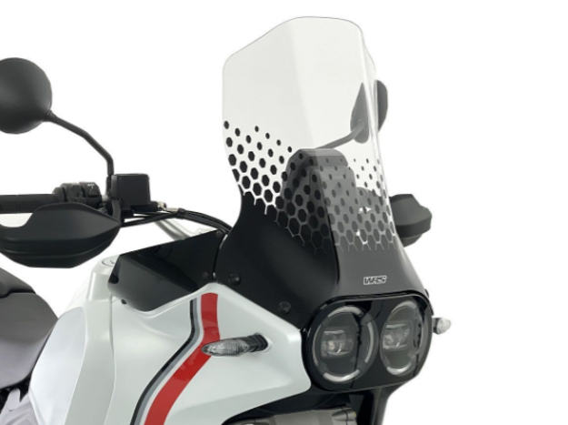 ΖΕΛΑΤΙΝΑ ΜΟΤΟΣΥΚΛΕΤΑΣ WRS CAPONORD DUCATI DESERT X 950 ABS ΔΙΑΦΑΝΗ