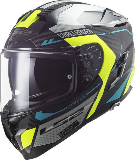 ΚΡΑΝΟΣ ΜΗΧΑΝΗΣ LS2 FF327 CHALLENGER THORN CARBON ΜΑΥΡΟ ΚΙΤΡΙΝΟ