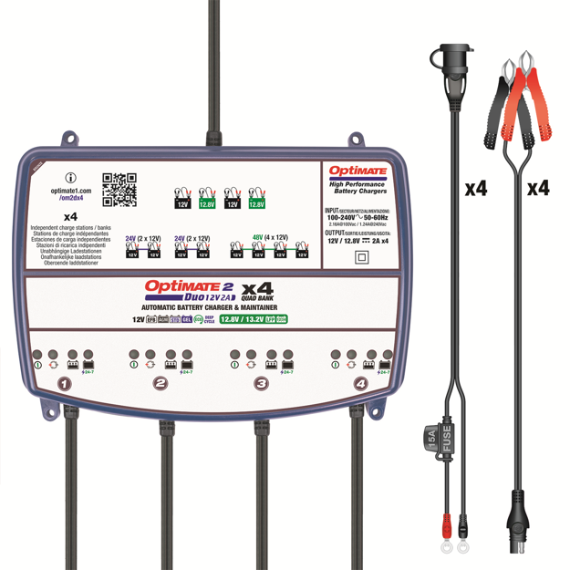 ΦΟΡΤΙΣΤΗΣ ΜΠΑΤΑΡΙΑΣ TECMATE OPTIMATE 2 DUO 4 BANKS