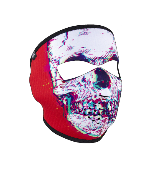 FULL FACE ΜΑΣΚΑ ZAN HEADGEAR Glitch Skull Neoprene One Size