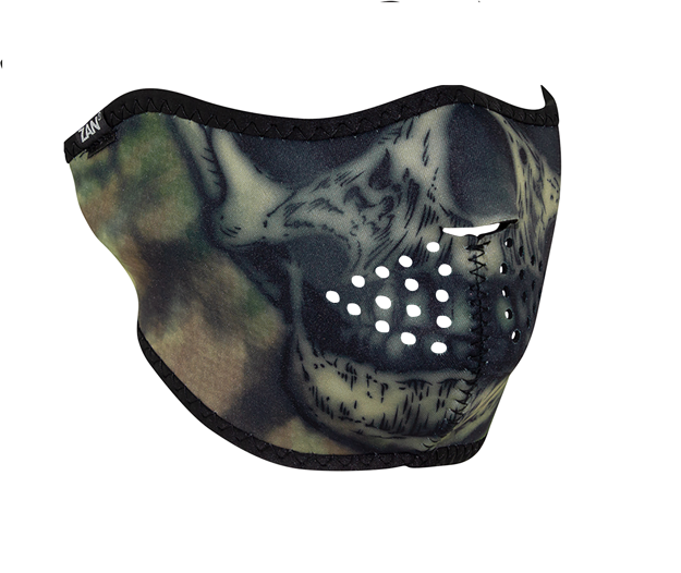 HALF FACE ΜΑΣΚΑ ZAN HEADGEAR Woodland Camo Tie Dye Skull Neoprene One Size