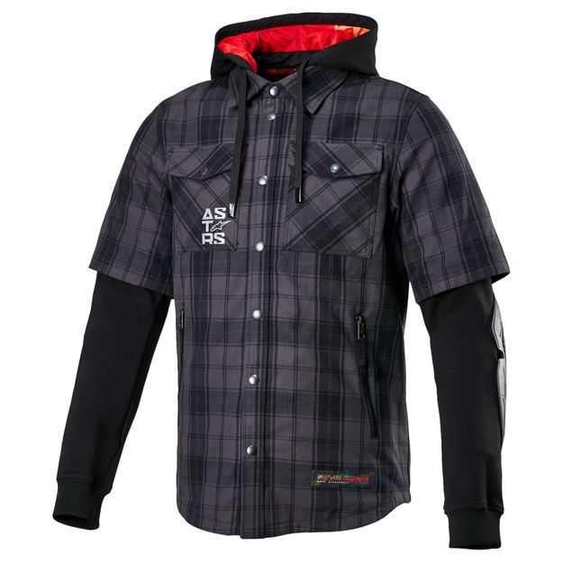 ΠΟΥΚΑΜΙΣΟ ΜΗΧΑΝΗΣ ALPINESTARS MSE Tartan ΜΑΥΡΟ ΓΚΡΙ