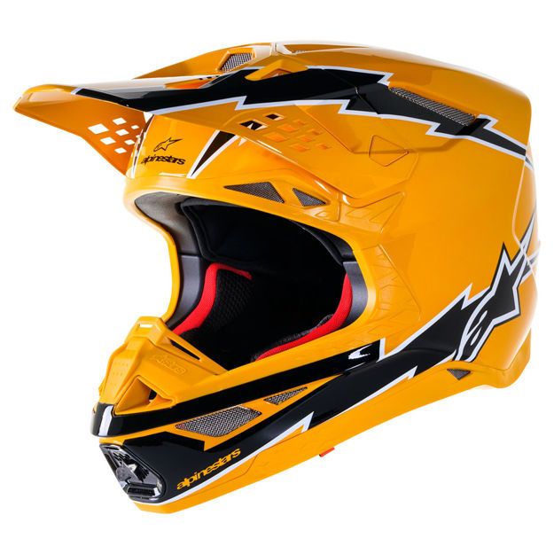 ΚΡΑΝΟΣ ALPINESTARS OFF-ROAD Supertech M10 AMP CARBON ΚΙΤΡΙΝΟ ΜΑΥΡΟ