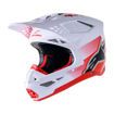 ΚΡΑΝΟΣ ALPINESTARS OFF-ROAD Supertech M10 UNIT CARBON ΛΕΥΚΟ ΚΟΚΚΙΝΟ