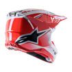 ΚΡΑΝΟΣ ALPINESTARS OFF-ROAD Supertech M10 UNIT CARBON ΛΕΥΚΟ ΚΟΚΚΙΝΟ