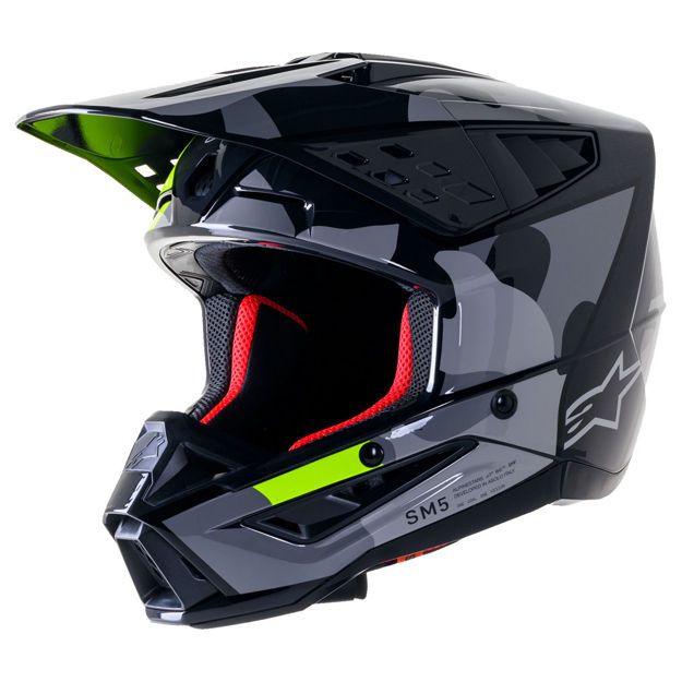 ΚΡΑΝΟΣ ALPINESTARS OFF-ROAD Supertech M5 Rover MX ΜΑΥΡΟ ΓΚΡΙ ΚΙΤΡΙΝΟ