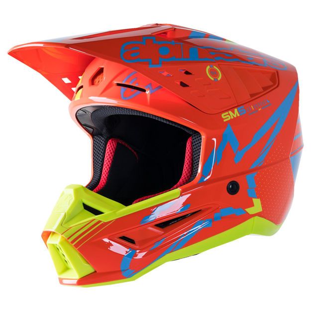 ΚΡΑΝΟΣ ALPINESTARS OFF-ROAD Supertech M5 ACT2 ΠΟΡΤΟΚΑΛΙ ΚΙΤΡΙΝΟ ΜΠΛΕ