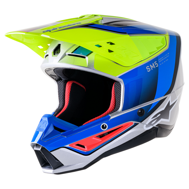 ΚΡΑΝΟΣ ALPINESTARS OFF-ROAD Supertech M5 SAIL ΜΠΛΕ ΚΙΤΡΙΝΟ