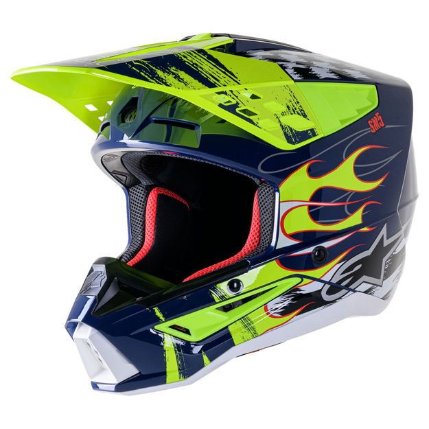 ΚΡΑΝΟΣ ALPINESTARS OFF-ROAD Supertech M5 RASH ΜΠΛΕ ΚΙΤΡΙΝΟ