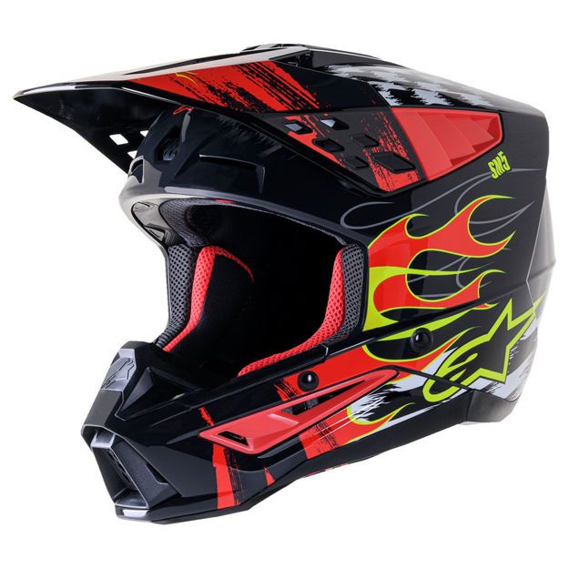ΚΡΑΝΟΣ ALPINESTARS OFF-ROAD Supertech M5 RASH ΓΚΡΙ ΚΟΚΚΙΝΟ