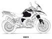 ΑΥΤΟΚΟΛΛΗΤΑ ΣΕΤ UNIRACING BMW R1250GS/ADV 40TH ΜΠΛΕ