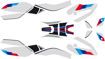 ΑΥΤΟΚΟΛΛΗΤΑ ΣΕΤ UNIRACING BMW C650GT ΜΑΥΡΟ ΜΠΛΕ ΚΟΚΚΙΝΟ 2012 - 2021