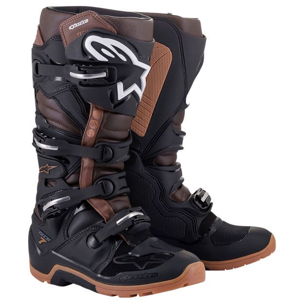 ΜΠΟΤΕΣ ΜΗΧΑΝΗΣ ΑΝΔΡΙΚΕΣ ALPINESTARS ENDURO Tech 7 ΜΑΥΡΟ ΚΑΦΕ