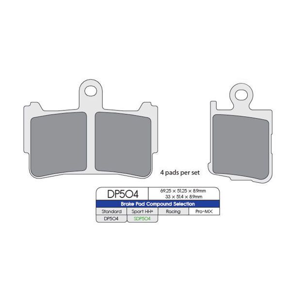 ΤΑΚΑΚΙΑ ΣΕΤ DP BRAKES SDP504HH+