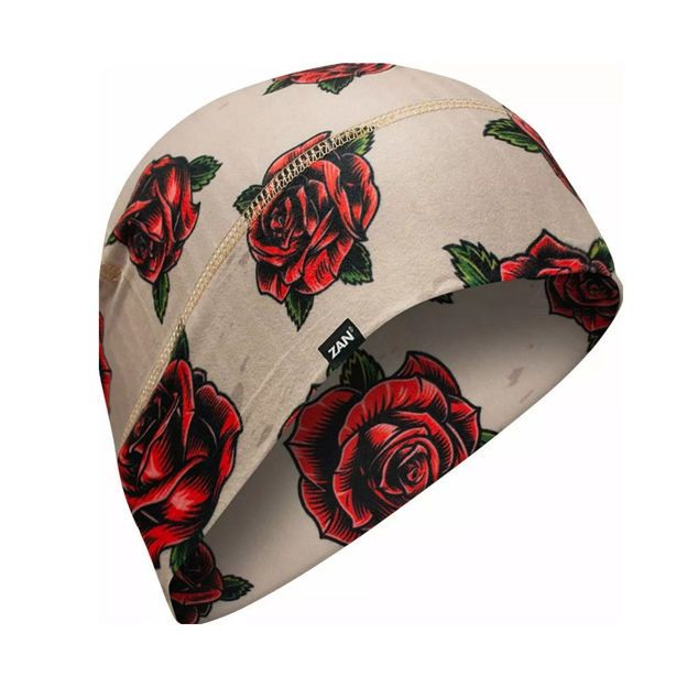 ΚΑΛΥΜΜΑ ΚΕΦΑΛΙΟΥ ZAN HEADGEAR SportFlex® ΜΠΕΖ ΚΟΚΚΙΝΟ TATTOO  ROSES ONE SIZE