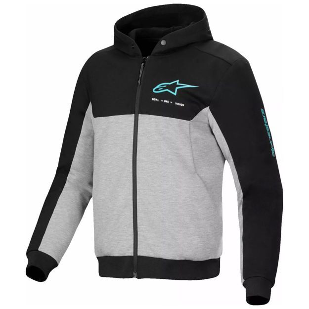 ΦΟΥΤΕΡ ΑΝΔΡΙΚΟ ΜΕ ΚΟΥΚΟΥΛΑ ALPINESTARS  Chrome v2 Sport ΜΑΥΡΟ ΓΚΡΙ ΤΙΡΚΟΥΑΖ