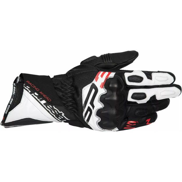 ΓΑΝΤΙΑ ΜΗΧΑΝΗΣ ΔΕΡΜΑΤΙΝΑ ΑΝΔΡΙΚΑ ALPINESTARS  SP-3 ΜΑΥΡΟ, ΛΕΥΚΟ