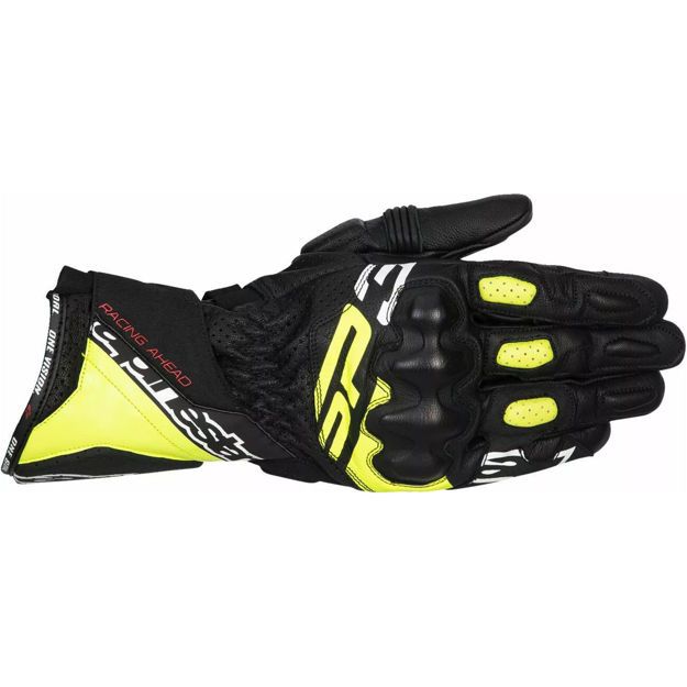 ΓΑΝΤΙΑ ΜΗΧΑΝΗΣ ΔΕΡΜΑΤΙΝΑ ΑΝΔΡΙΚΑ ALPINESTARS  SP-3 ΜΑΥΡΟ, ΚΙΤΡΙΝΟ, ΛΕΥΚΟ