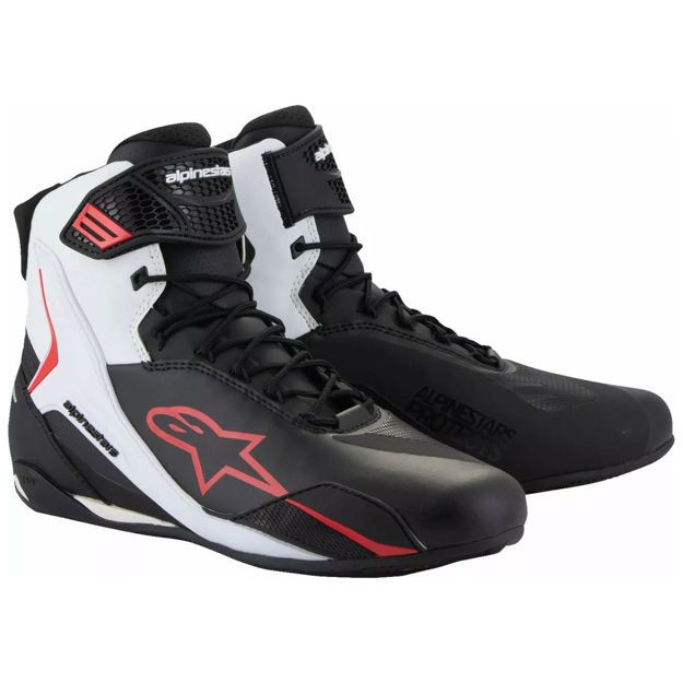 ΜΠΟΤΑΚΙΑ ΜΗΧΑΝΗΣ ΑΝΔΡΙΚΑ ALPINESTARS Faster-4 ΛΕΥΚΟ ΚΟΚΚΙΝΟ ΜΑΥΡΟ