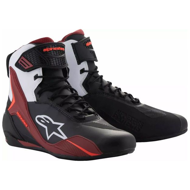 ΜΠΟΤΑΚΙΑ ΜΗΧΑΝΗΣ ΑΝΔΡΙΚΑ ALPINESTARS Faster-4 ΚΟΚΚΙΝΟ ΜΑΥΡΟ ΛΕΥΚΟ