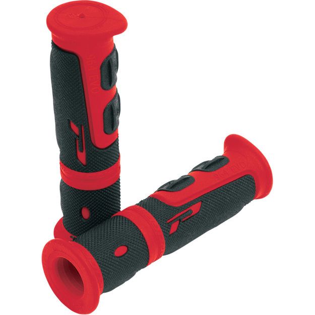 PRO GRIP GRIPS DOUBLE DENSITY ATV 964 CLOSED END BLACK/RED
