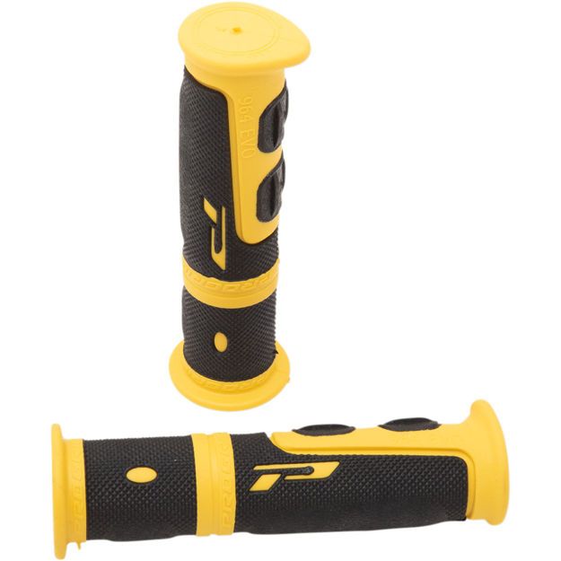 PRO GRIP GRIPS DOUBLE DENSITY ATV 964 CLOSED END BLACK/YELLOW
