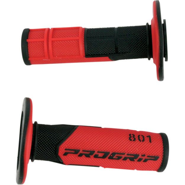 PRO GRIP GRIPS DOUBLE DENSITY OFFROAD 801 CLOSED END BLACK/RED
