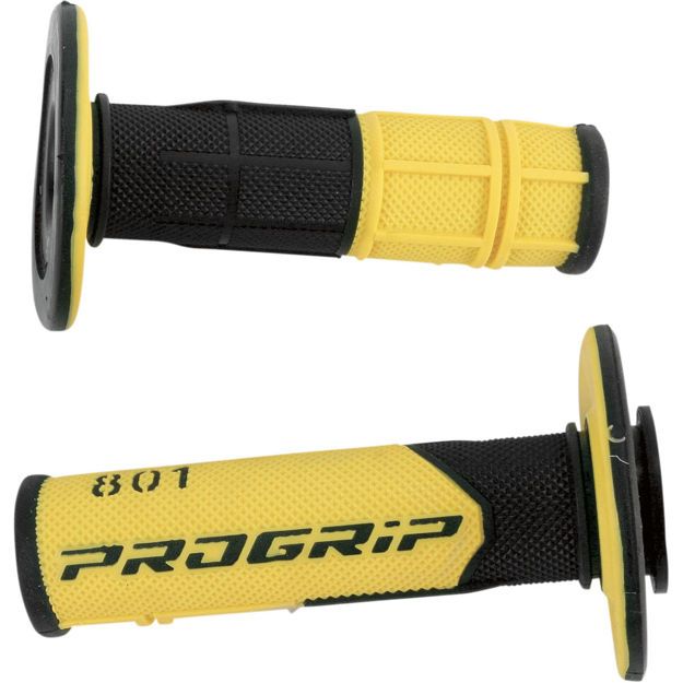 PRO GRIP GRIPS DOUBLE DENSITY OFFROAD 801 CLOSED END BLACK/YELLOW
