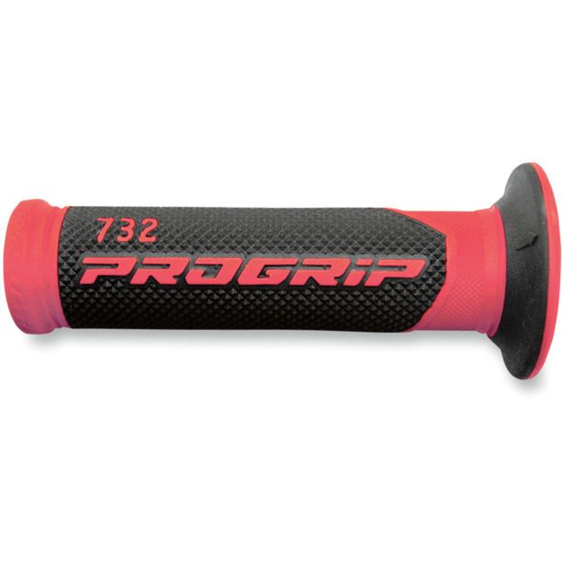 PRO GRIP GRIPS DOUBLE DENSITY ROAD 732 CLOSED END BLACK/RED
