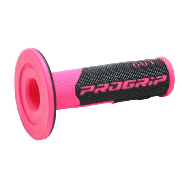 PRO GRIP GRIPS DOUBLE DENSITY OFFROAD 801 CLOSED END BLACK/FLUO PINK
