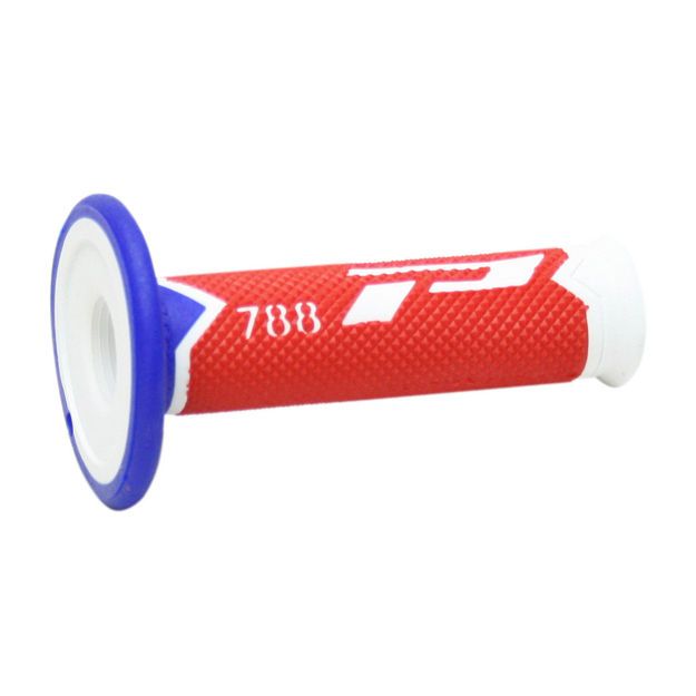 PRO GRIP GRIPS TRIPLE DENSITY OFFROAD 788 CLOSED END WHITE/RED/BLUE
