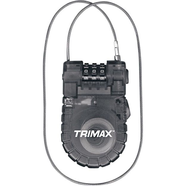 Αναδιπλούμενη κλειδαριά κράνους 3'TRIMAX TRIMAX CABLE-LOCK RETRACTABLE 3-DIGIT COMBINATION 3'