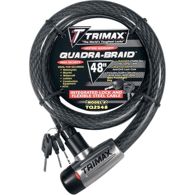 TRIMAX TRIMAX CABLE-LOCK TRIMAFLEX QUADRA BRAID 48'X25MMΚλειδαριά τύπου κουλούρα  48'X25MM