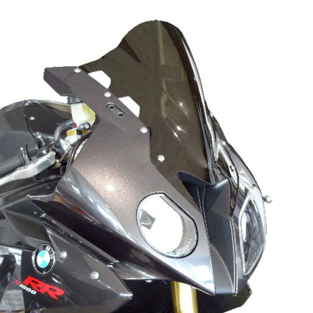 BULLSTER WINDSHIELD DOUBLE BUBBLE SMOKED BLACK 41 CM 3MM BMW S 1000 RR 2010-2014