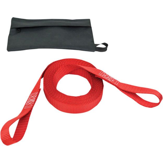 POWERTYE MFG TOW STRAP WITH POUCH / 4,5 M (15') / RED / NYLON
