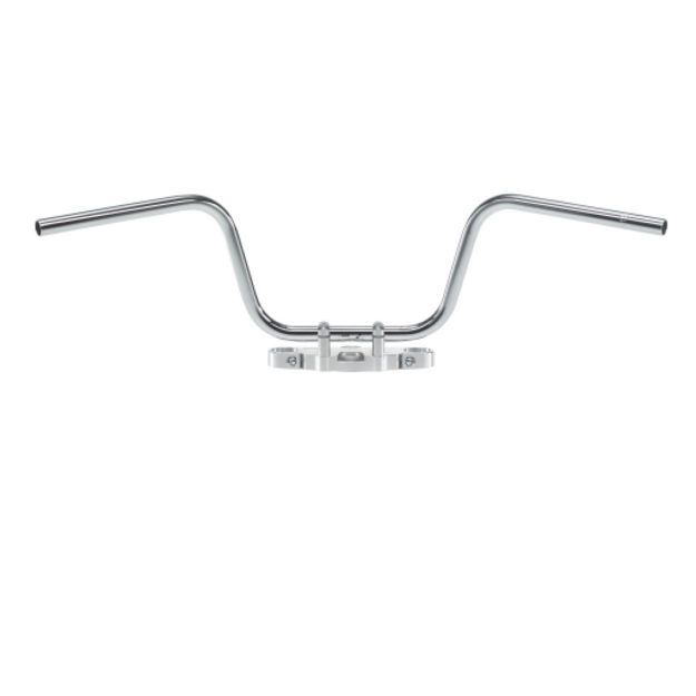 TRW HANDLEBAR APEHANGER STEEL Ø 25.4 CHROME PLATED, CABLE INDENT 
