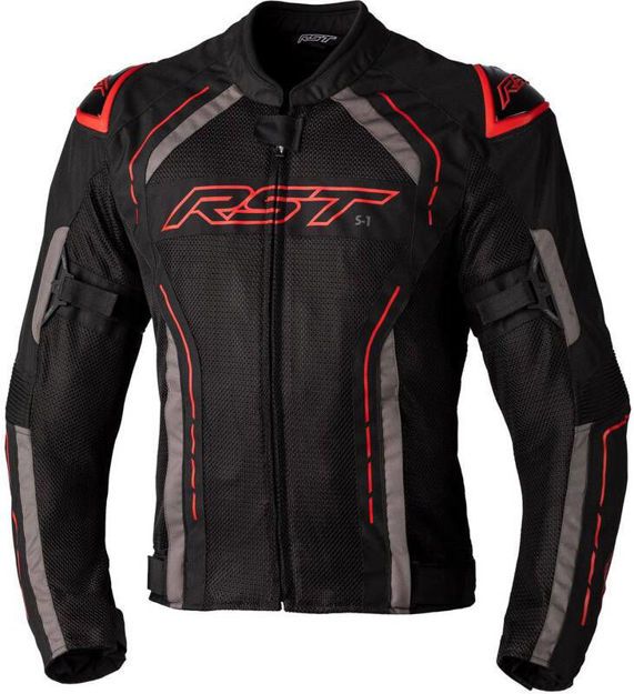 ΜΠΟΥΦΑΝ ΜΗΧΑΝΗΣ RST textile Jacket S1 mesh ΜΑΥΡΟ ΚΟΚΚΙΝΟ