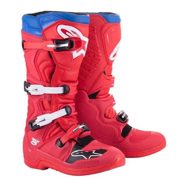 ΜΠΟΤΕΣ ΜΗΧΑΝΗΣ ΑΝΔΡΙΚΕΣ ALPINESTARS Tech 5 ΚΟΚΚΙΝΟ ΛΕΥΚΟ